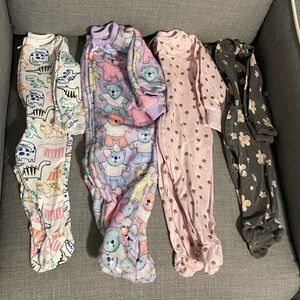 0-3 girl footies huge lot!